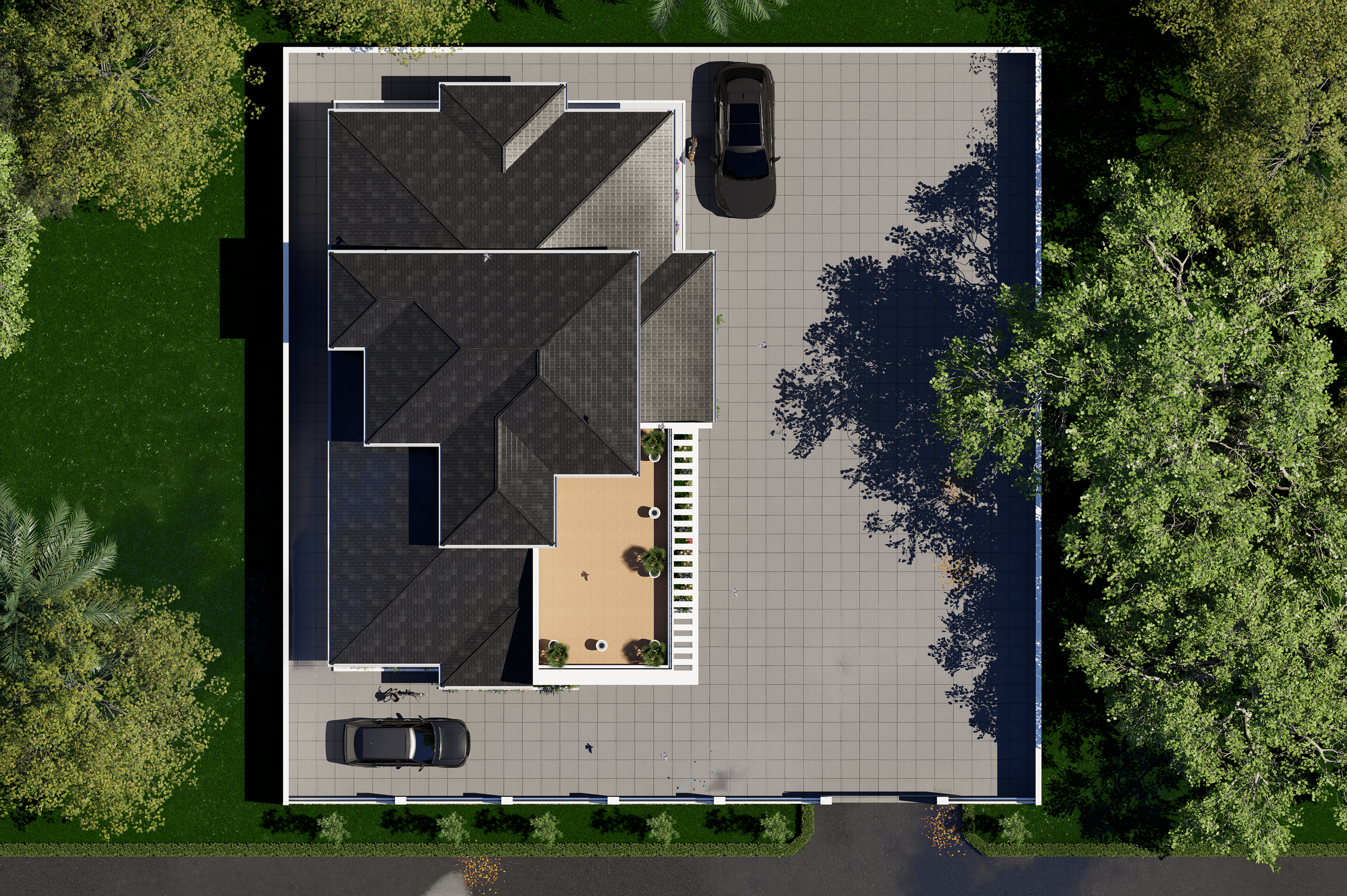 Edo Country Manor - Aerial View